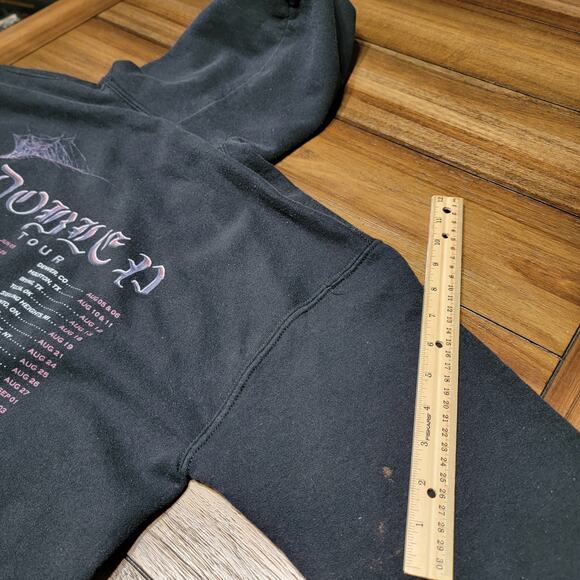 Peso Pluma LS Black Pullover Unisex Hoodie "Double P Tour" - Size Medium - Picture 6 of 7